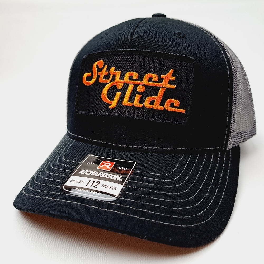 Street Glide Harley Richardson 112 Trucker Embroidered Patch Mesh Snapback…